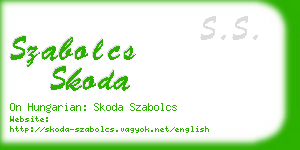 szabolcs skoda business card